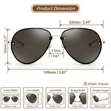 Xpectrum Aviator Sunglasses for Men and Women - UV400 Protection