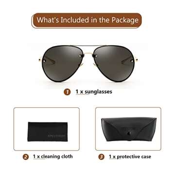 Xpectrum Aviator Sunglasses for Men and Women - UV400 Protection