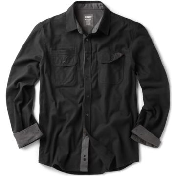 CQR Men's All Cotton Flannel Shirt - Soft Plaid Long Sleeve Casual Wear