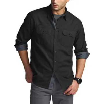 CQR Men's Soft Cotton Flannel Long Sleeve Shirt