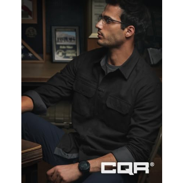 CQR Men's Soft Cotton Flannel Long Sleeve Shirt