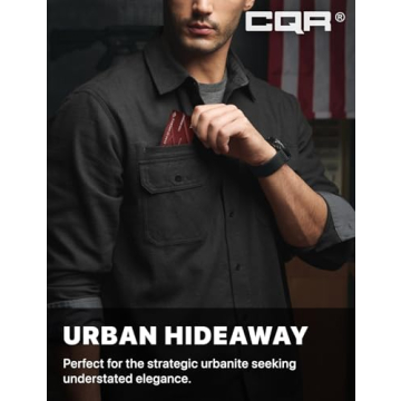 CQR Men's Soft Cotton Flannel Long Sleeve Shirt