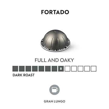 Nespresso Vertuo Fortado Gran Lungo Dark Roast Coffee 30 Count