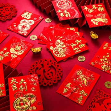 36PCS Chinese Red Envelopes for Festive Gifting