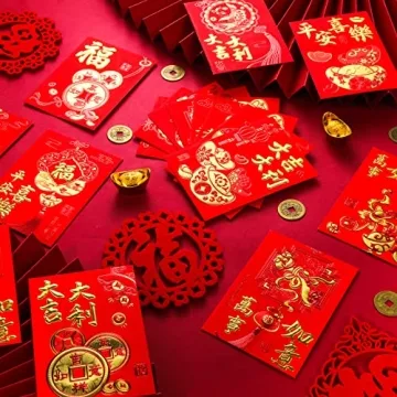 36PCS Chinese Red Envelopes for Festive Gifting