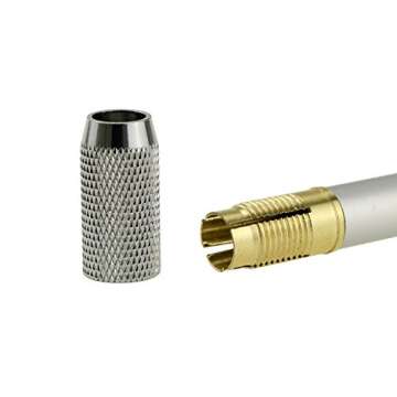 YOUSHARES Aluminum Assorted Colors Pencil Lengthener – Pencil Extender Holder for Colored Pencils in Regular Size (6 Pcs)