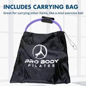 ProBody Pilates Ring Circle – 14 Inch Fitness Ring for Yoga and Other Workouts, Focusing on Toning Inner Thighs, Arms, Core and Back, at Home Pilates Equipment (Purple)