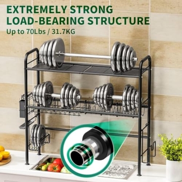 MOUKABAL Over The Sink Dish Drying Rack | Stylish & Practical