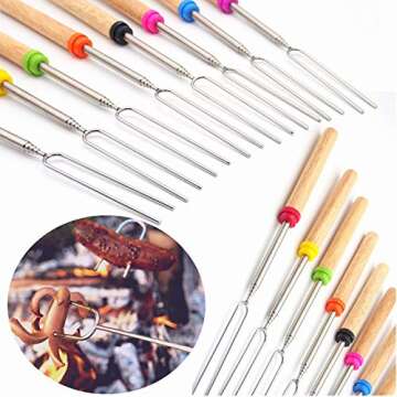 Marshmallow Roasting Sticks Set of 12 for Campfire Fun