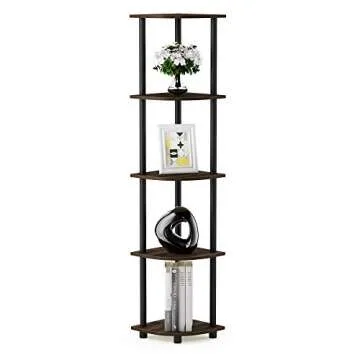 Stylish Furinno 5 Tier Corner Display Rack for Any Space