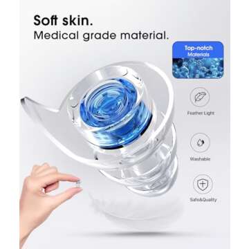 Hearprotek Concert Ear Plugs, 2Pairs Reusable high Fidelity Musician Ear Plugs for Concerts Loud Music-Noise Reduction Ear Protection earplugs for Rave,Festival,Music,Tinnitus Relief