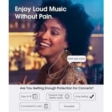 Hearprotek Concert Ear Plugs, 2Pairs Reusable high Fidelity Musician Ear Plugs for Concerts Loud Music-Noise Reduction Ear Protection earplugs for Rave,Festival,Music,Tinnitus Relief