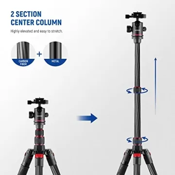 Neewer 79 Inches Carbon Fiber Tripod - Lightweight & Versatile