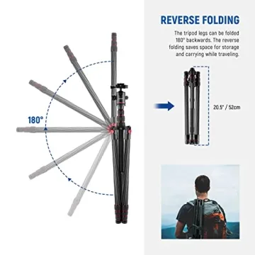Neewer 79 Inches Carbon Fiber Tripod - Lightweight & Versatile