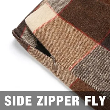 Trendy IDEALSANXUN Women's Plaid Wool Mini Skirt