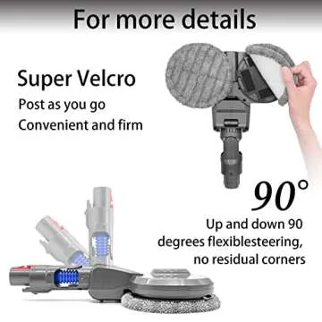 Garbage fighter Electric Mop Head Attachment Compatible with Dyson V7 V8 V11 V10 Models, Vacuum Cleaner Head, Mop Cleaner Head, Hardwood Floor Attachment