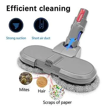 Garbage fighter Electric Mop Head Attachment Compatible with Dyson V7 V8 V11 V10 Models, Vacuum Cleaner Head, Mop Cleaner Head, Hardwood Floor Attachment