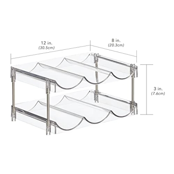 Nate Home 6-Bottle Water and Wine Organizer for Kitchen