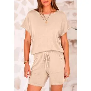 PRETTYGARDEN 2 Piece Lounge Set Women 2025 Summer Leisure Comfy Tracksuit Outfit