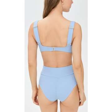 Montce Hayden Bikini Top in Peri Rib - Stylish Swimwear