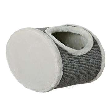 TRIXIE Wall Mounted Cat Lounge Set, Hammock and Condo with Two Steps, Cat Furniture, Scratching Post, Gray