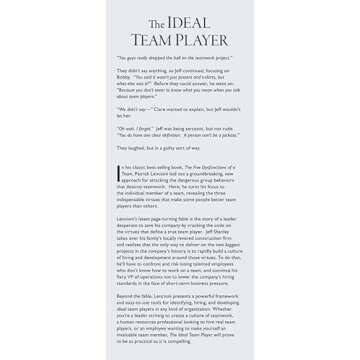 The Ideal Team Player: How to Recognize and Cultivate The Three Essential Virtues (J-B Lencioni Series)