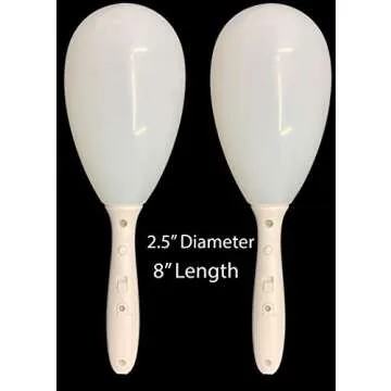 Pack of 2 Light Shakers LED Light Up Maracas - Choose From Multiple Modes: Solid Red, Green, and Blue; Plus COLOR CHANGE (Alternates Colors With Every Shake)