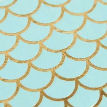 Mermaid Tail Paper Napkins - 50 Pack for Parties