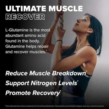 FINAFLEX Pure GLUTAMINE, Unflavored - 10.6 oz - Ultimate Muscle Recovery Powder - Reduces Muscle Breakdown & Supports Nitrogen Levels - 100% Pure L-Glutamine - 60 Servings