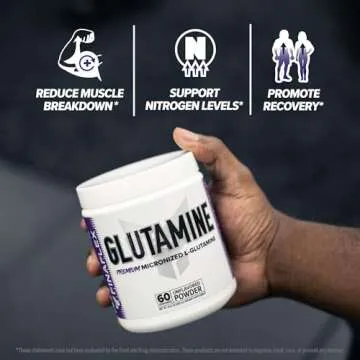FINAFLEX Pure GLUTAMINE, Unflavored - 10.6 oz - Ultimate Muscle Recovery Powder - Reduces Muscle Breakdown & Supports Nitrogen Levels - 100% Pure L-Glutamine - 60 Servings