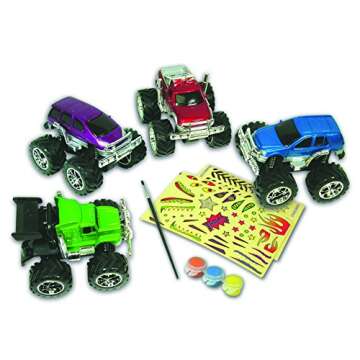 Creativity for Kids Monster Truck Custom Shop - Customize 4 Monster Trucks, Small