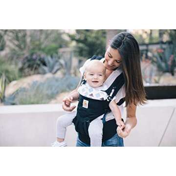 ERGObaby Baby Carrier for Newborn to Toddler, 4-Position Omni 360 Triple Triangles, Ergonomic Child Carrier Backpack