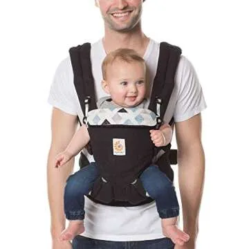 ERGObaby Baby Carrier for Newborn to Toddler, 4-Position Omni 360 Triple Triangles, Ergonomic Child Carrier Backpack