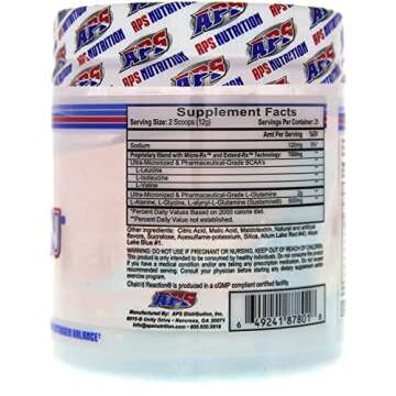 Chain'd Reaction BCAA Powder - Muscle Building Amino Acid Recovery Aid for More Strength & Size, Rocket Pop, 300 Gram