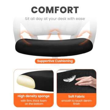 NEO CHAIR Office Chair Computer Desk Chair Gaming Ergonomic Mid Back Cushion Lumbar Support with Comfy Mesh Adjustable Swivel Rolling Home (Black)