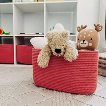 Stylish OrganiHaus Coral Storage Basket for Chic Organizing