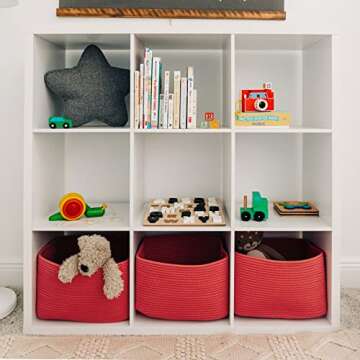 Stylish OrganiHaus Coral Storage Basket for Chic Organizing