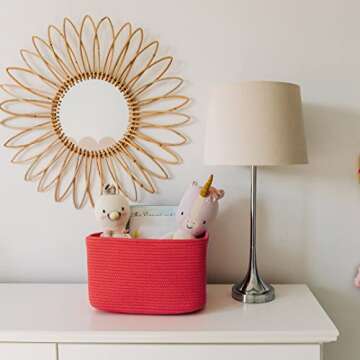 Stylish OrganiHaus Coral Storage Basket for Chic Organizing