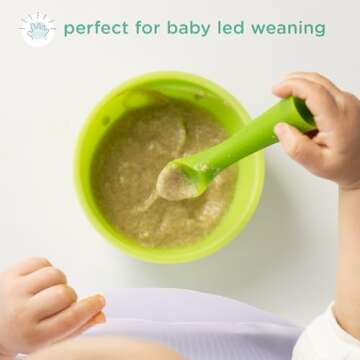 Olababy Soft-Tip Training Spoon for Baby Weaning 2-Pack