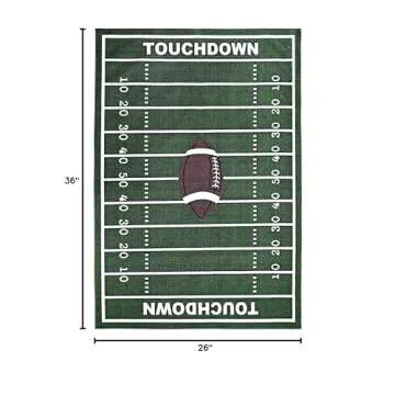 Football Ground Play Area Rug for Kids | Safe & Fun