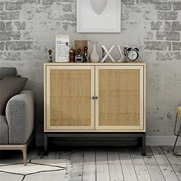 Stylish Modern Wood Bar Entryway Storage Cabinet with Adjustable Shelves for Living Room and Home Of...