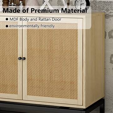 Modern Wood Entryway Storage Cabinet with Adjustable Shelves