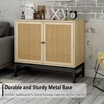 Modern Wood Entryway Storage Cabinet with Adjustable Shelves