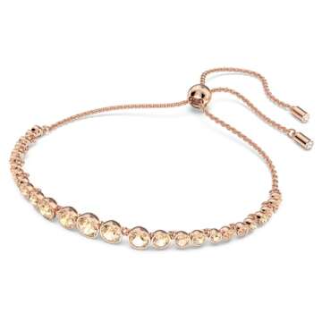 Swarovski Imber Emily Bracelet, Round Pink Crystals on Rose Gold-Tone Finished Band, Part of the Swa...