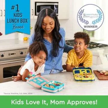 Bentgo Kids Prints Leak-Proof, 5-Compartment Bento-Style Kids Lunch Box - Ideal Portion Sizes for Ag...