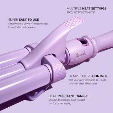 Mermade Hair PRO Hair Waver 0.9" - Perfect Beach Waves for Every Hair Type