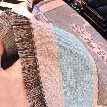 EXTREE Scarfs for Women Pashmina Silky Shawl Wrap for Evening Dressing Blanket Open Front Poncho Cape