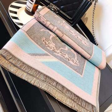 EXTREE Scarfs for Women Pashmina Silky Shawl Wrap for Evening Dressing Blanket Open Front Poncho Cape