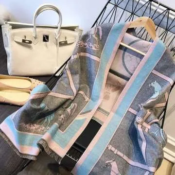 EXTREE Scarfs for Women Pashmina Silky Shawl Wrap for Evening Dressing Blanket Open Front Poncho Cape