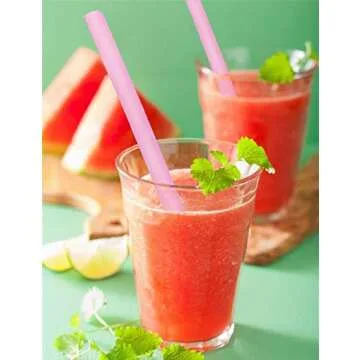 Reusable Silicone Straws Set of 6 BPA Free for Smoothies